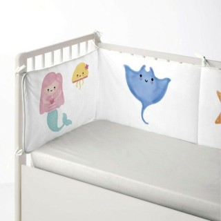 Paracolpi per culla Cool Kids Mermaid (60 x 60 x 60 + 40 cm)