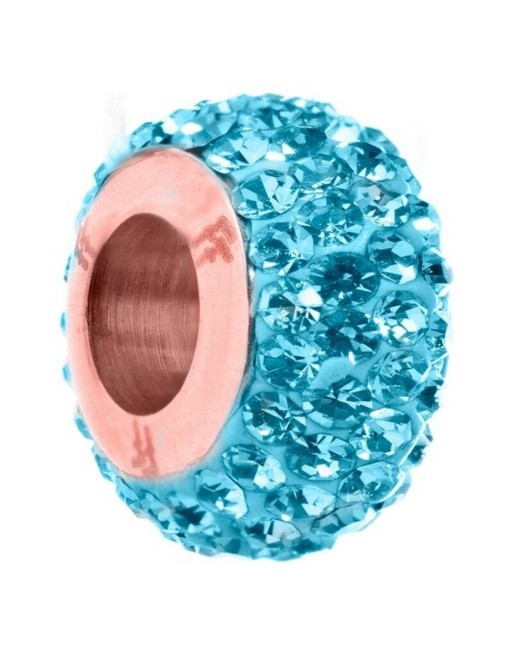 Perle de verre Femme Folli Follie 3POTO23RV Bleu (1,5 cm)