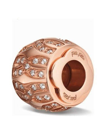 Perle de verre Femme Folli Follie 3P16T006RC Or rose (1 cm)