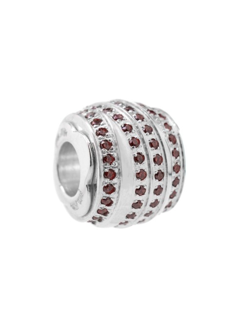 Perle de verre Femme Folli Follie 3P16F016R Gris 1,5 cm