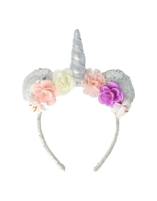Diadema Inca Lentejuelas Flores Decorativas Unicornio