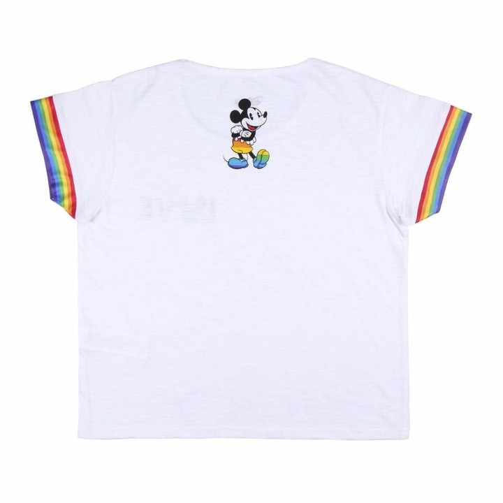 Kortærmet T-shirt til Kvinder Disney Love Pride Hvid