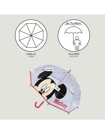 Parapluie Mickey Mouse Rouge 45 cm