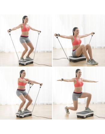 Plate-forme d'Entraînement par Vibrations avec Accessoires et Guide d'Exercices Vybeform InnovaGoods
