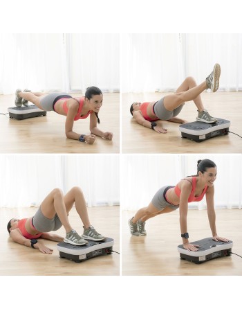 Trainingsplattform mit Vibration, Zubehör und Übungsleitfaden Vybeform InnovaGoods