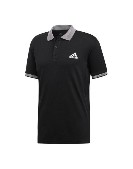 Kortærmet Polotrøje til Mænd Adidas CLUB SOLID POLO DX1806 Sort Polyester Mænd XS