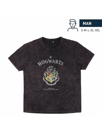 Herren Kurzarm-T-Shirt Harry Potter Grau Dunkelgrau