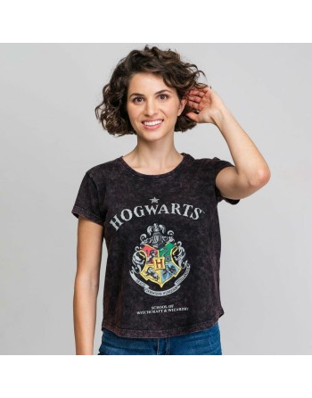 Damen Kurzarm-T-Shirt Harry Potter Grau Dunkelgrau