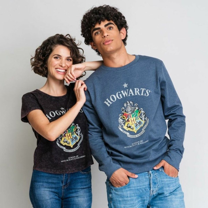 Kortærmet T-shirt til Kvinder Harry Potter Grå Mørkegrå
