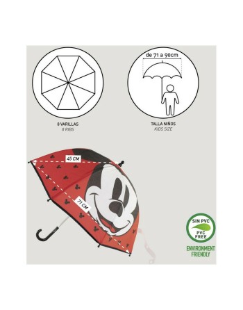 Parapluie Mickey Mouse Rouge (Ø 71 cm)