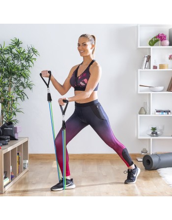 Set di Bande di Resistenza con Accessori e Manuale per gli Esercizi Tribainer InnovaGoods 3 Unità