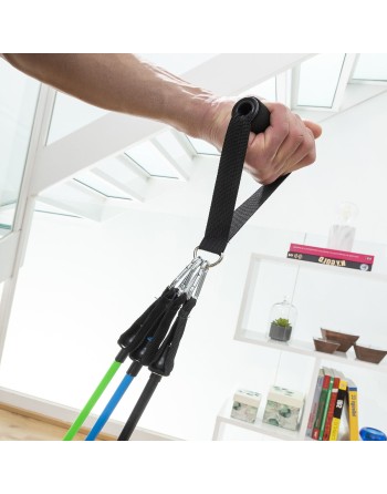 Set di Bande di Resistenza con Accessori e Manuale per gli Esercizi Tribainer InnovaGoods 3 Unità