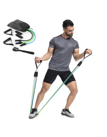 Set di Bande di Resistenza con Accessori e Manuale per gli Esercizi Tribainer InnovaGoods 3 Unità