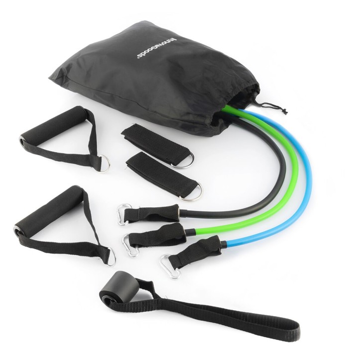 Set di Bande di Resistenza con Accessori e Manuale per gli Esercizi Tribainer InnovaGoods 3 Unità