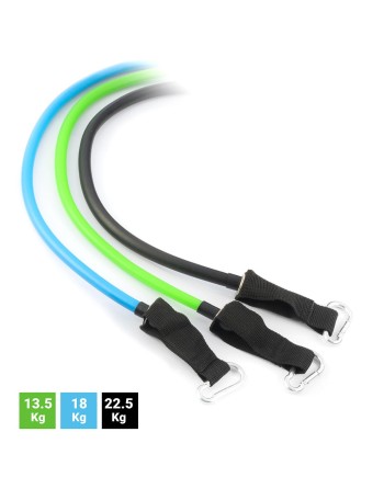 Set of Resistance Bands with Accessories and Exercise Guide Tribainer InnovaGoods 3 Units