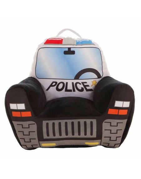 Sillón Infantil Coche de Policía 52 x 48 x 51 cm Negro Acrílico (52 x 48 x 51 cm)