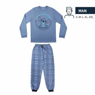 Nattøj Stitch Mænd Blå (Voksne)