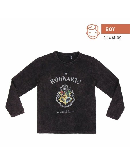 Maglia a Maniche Lunghe Bambino Harry Potter Grigio Grigio scuro