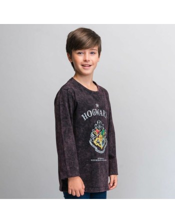 Maglia a Maniche Lunghe Bambino Harry Potter Grigio Grigio scuro