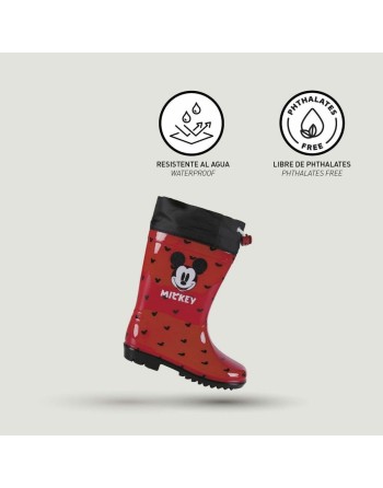 Kinder Gummistiefel Mickey Mouse Rot