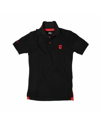 Polo de Manga Corta Hombre Bobroff Negro