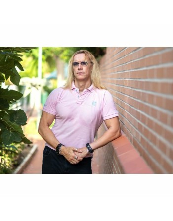 Kortærmet Polotrøje til Mænd Bobroff Pink