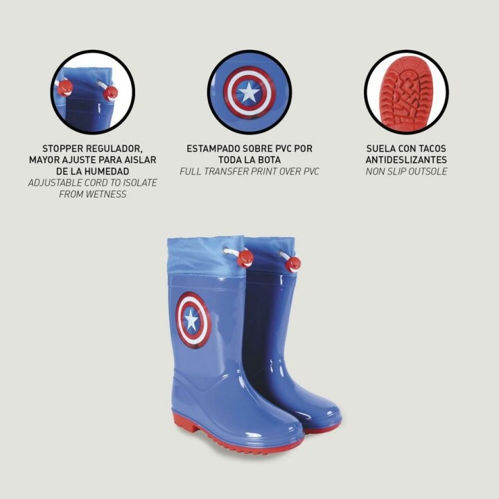 Stivali da pioggia per Bambini The Avengers Azzurro