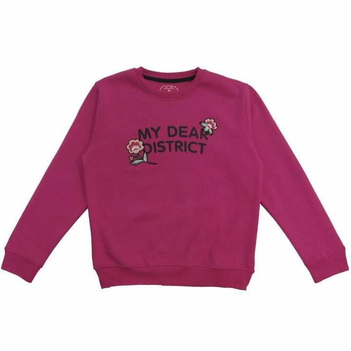 Felpa senza Cappuccio da Bambina Softee Lunar  Rosa Fucsia