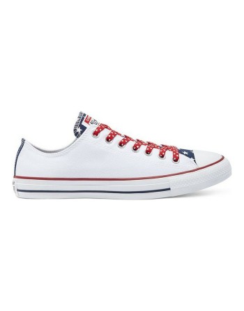 Baskets Casual pour Femme Converse Chuck Taylor Stars Stripes Blanc