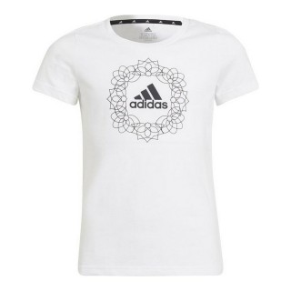 Børne Kortærmet T-shirt Adidas Graphic Hvid