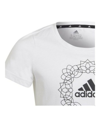 Maglia a Maniche Corte per Bambini Adidas Graphic Bianco