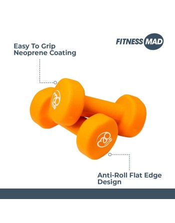 Dumbbells Atipick FDBELLBLK3 3 Kg Orange