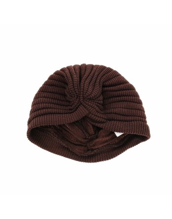 Gorro Araban Marrón Plegado Lana