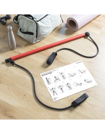 Barra de Fitness con Bandas Elásticas y Guía de Ejercicios Resibar InnovaGoods