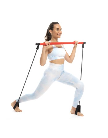 Barra de Fitness con Bandas Elásticas y Guía de Ejercicios Resibar InnovaGoods