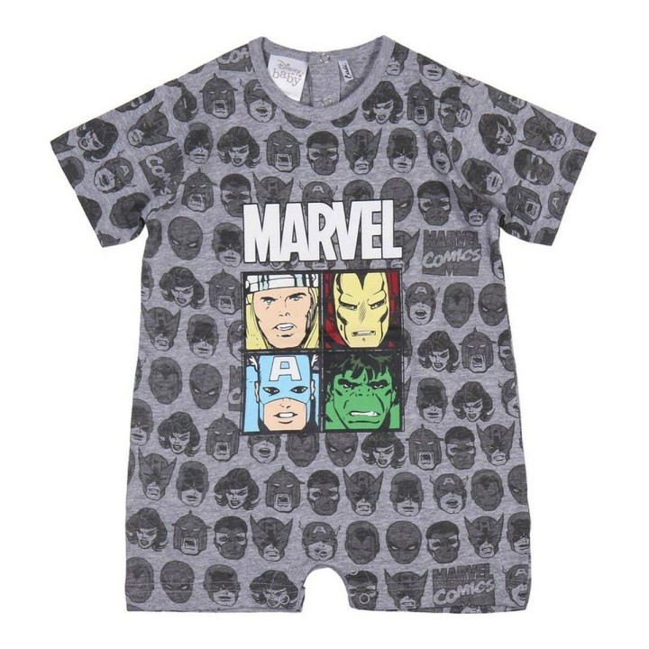 Kortærmet sparkedragt til baby Marvel Grå