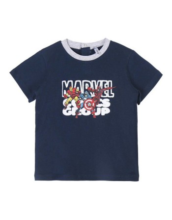 Maglia a Maniche Corte per Bambini Marvel Grigio 2 Unità