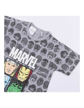 Tutina a Maniche Corte per Bambini Marvel Grigio