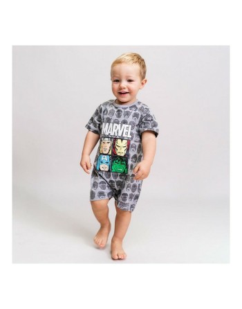 Kortærmet sparkedragt til baby Marvel Grå