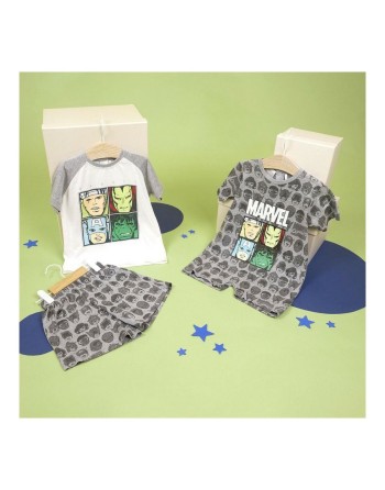 Tutina a Maniche Corte per Bambini Marvel Grigio