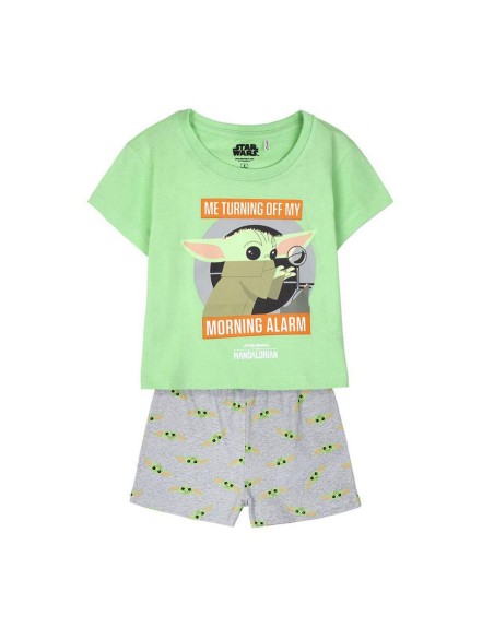 Pijama de Verano The Mandalorian Verde Verde Claro Infantil