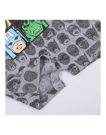 Tutina a Maniche Corte per Bambini Marvel Grigio