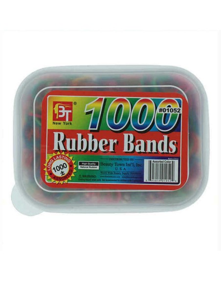 Elastici per Capelli Beauty Town  Assorted/Multi (1000 uds)