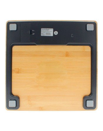 Báscula Digital de Baño TM Electron Marrón Bambú