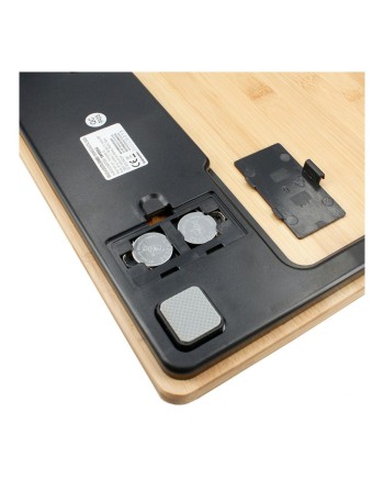 Bilancia Digitale da Bagno TM Electron Marrone Bambù