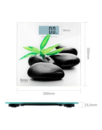 Báscula Digital de Baño TM Electron Zen Gris Slim (23 mm)