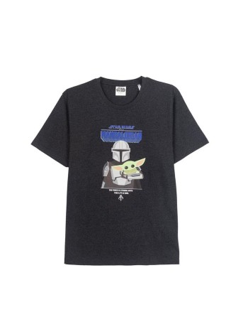 Kortærmet T-shirt til Mænd The Mandalorian Sort Voksne