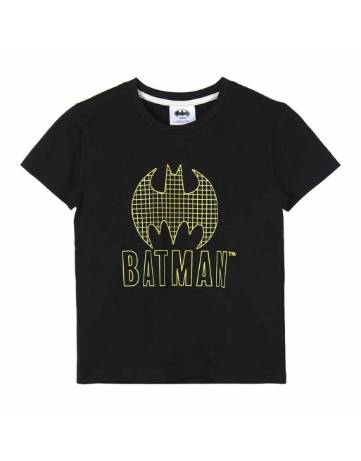 Maglia a Maniche Corte per Bambini Batman Nero