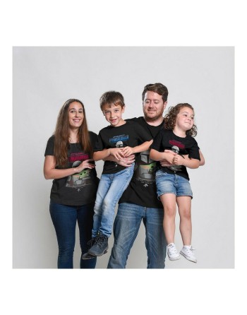 Herren Kurzarm-T-Shirt The Mandalorian Schwarz Erwachsene