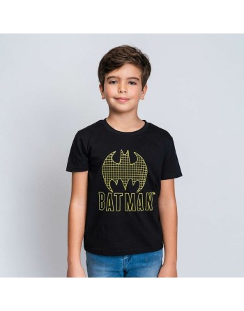 Maglia a Maniche Corte per Bambini Batman Nero